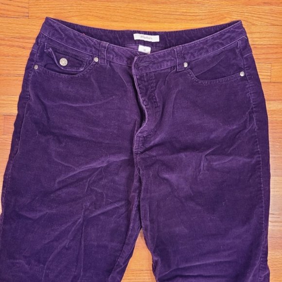 Costume National Purple Cropped Corduroys Jeans